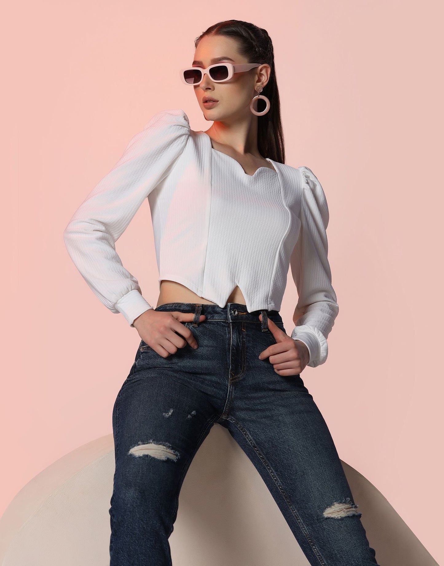 White Crop Top | Leemboodi