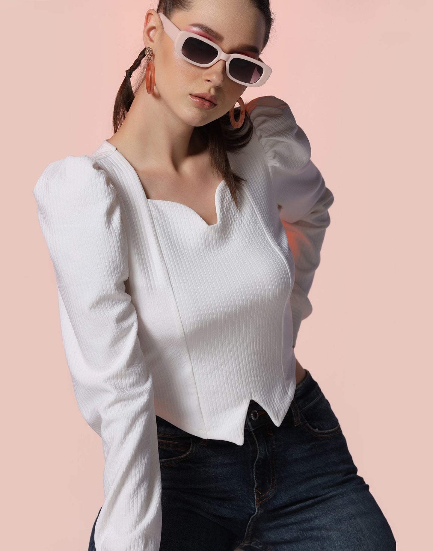 White Crop Top | Leemboodi