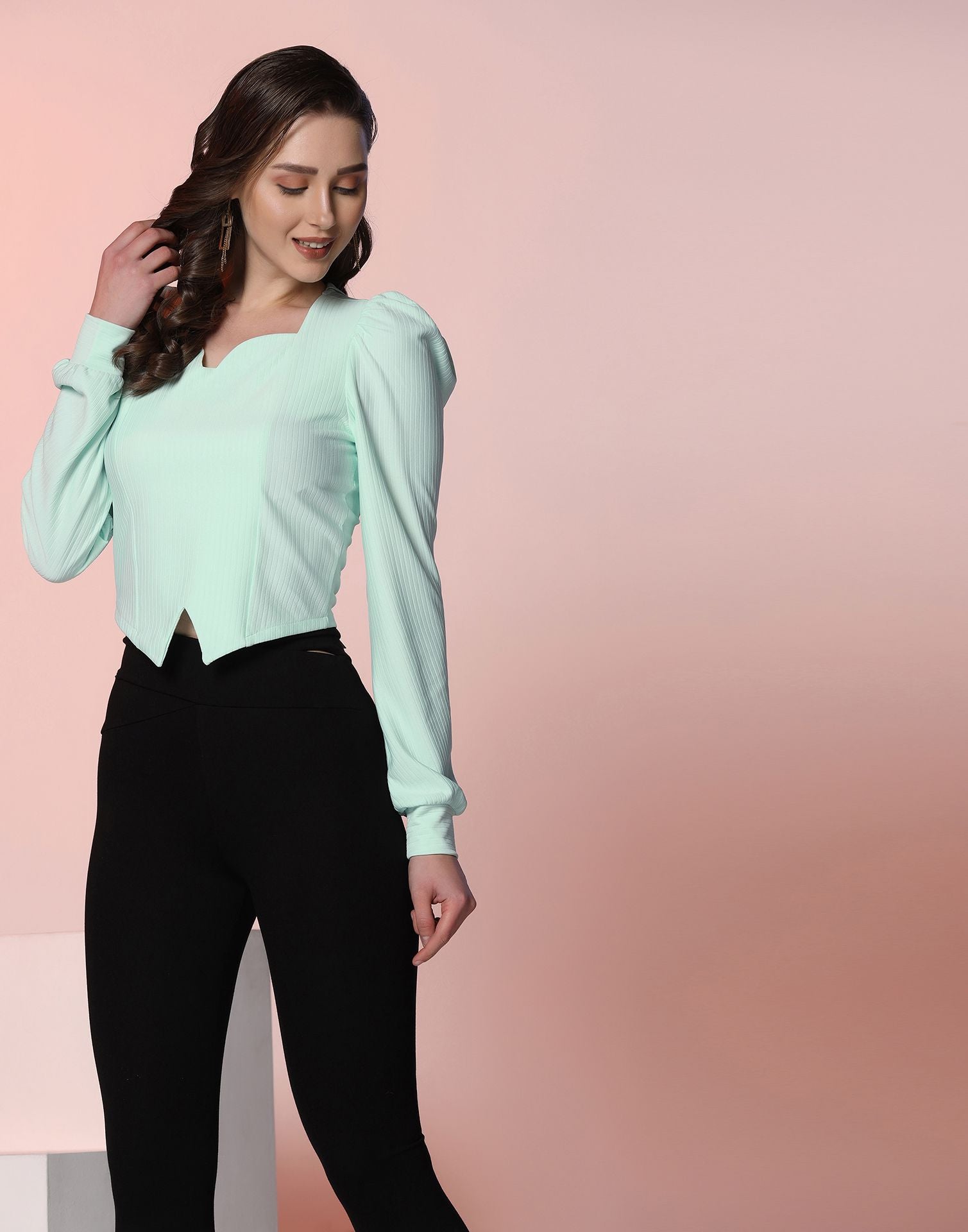 Light Blue Crop Top | Sudathi