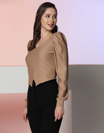 Light Brown Crop Top | Sudathi