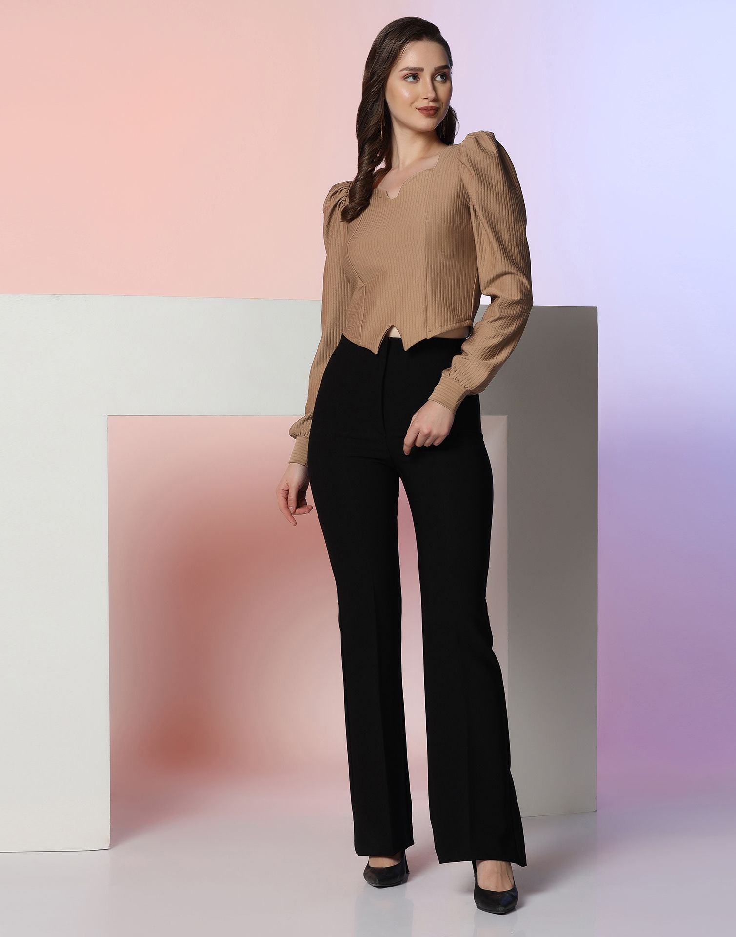 Light Brown Crop Top | Sudathi