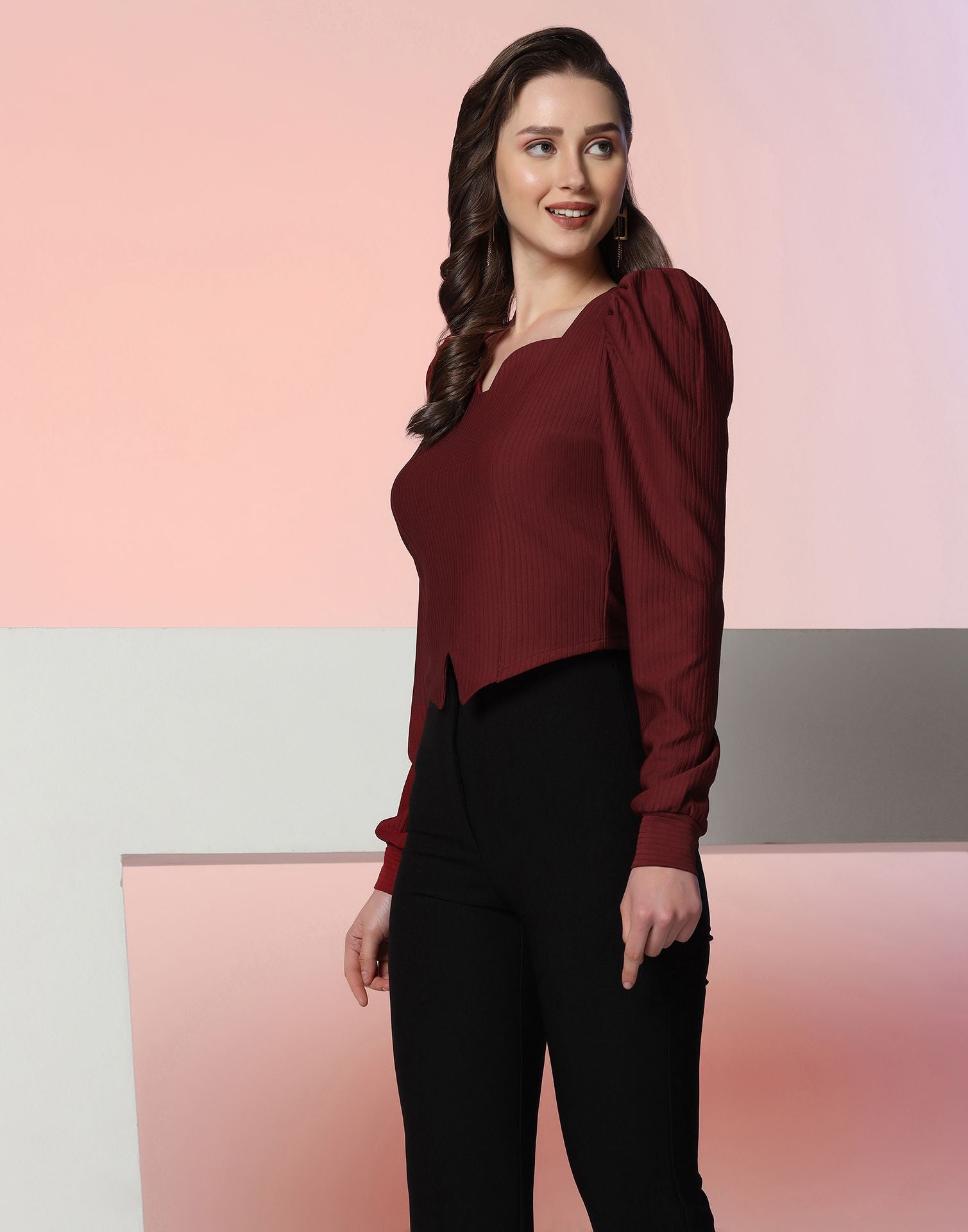 Maroon Crop Top | Leemboodi