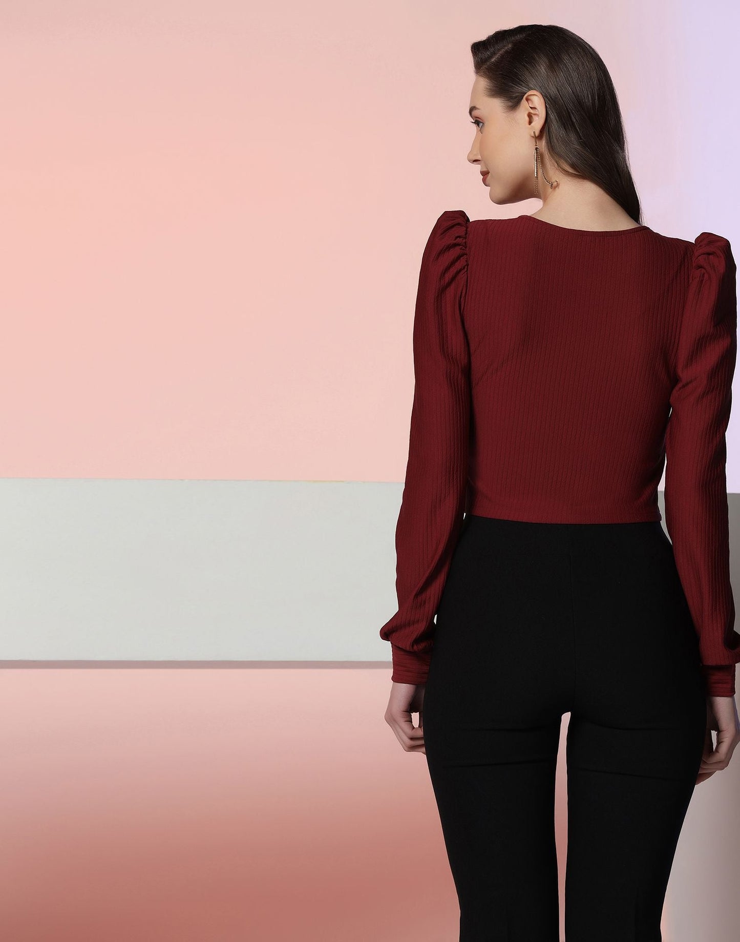 Maroon Crop Top | Leemboodi