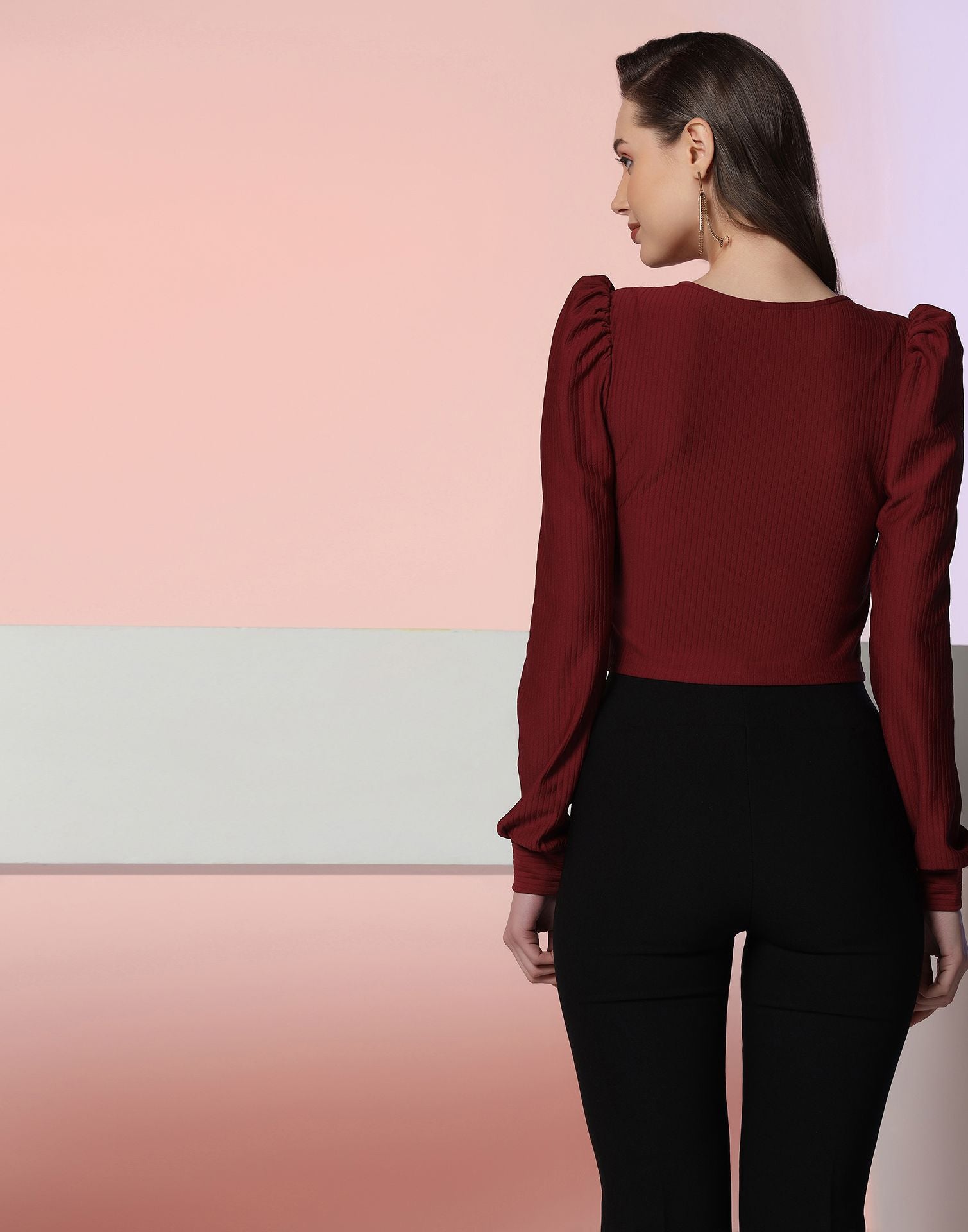 Maroon Crop Top | Leemboodi