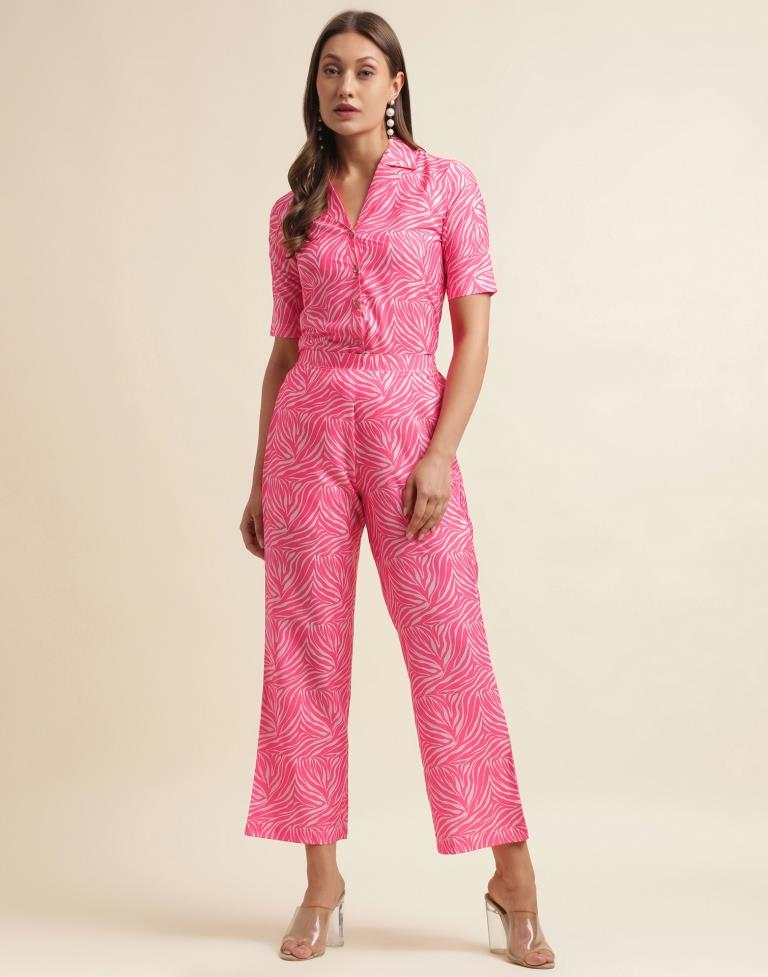 Pink Printed Co-ord Set