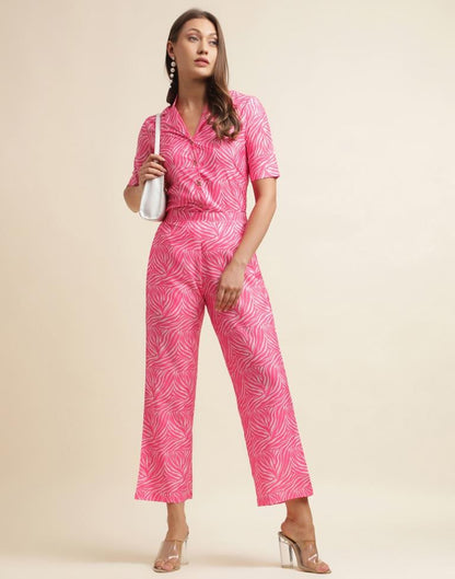 Pink Printed Co-ord Set