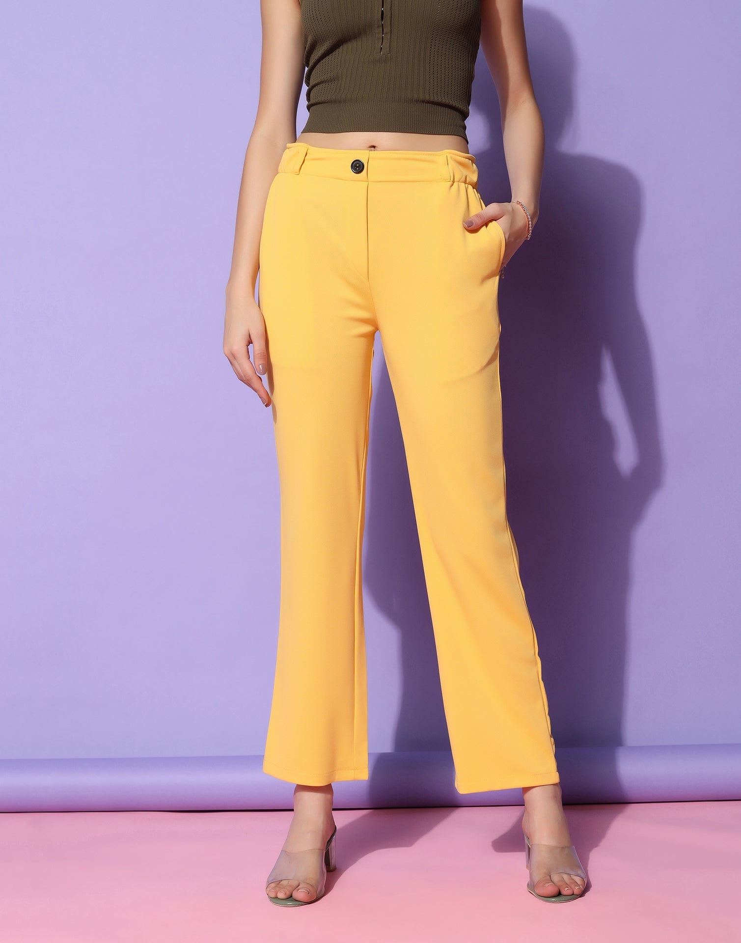 Yellow Trouser Pant | Sudathi