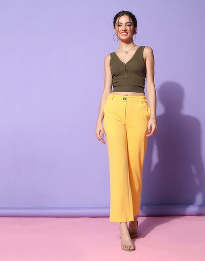 Yellow Trouser Pant | Sudathi