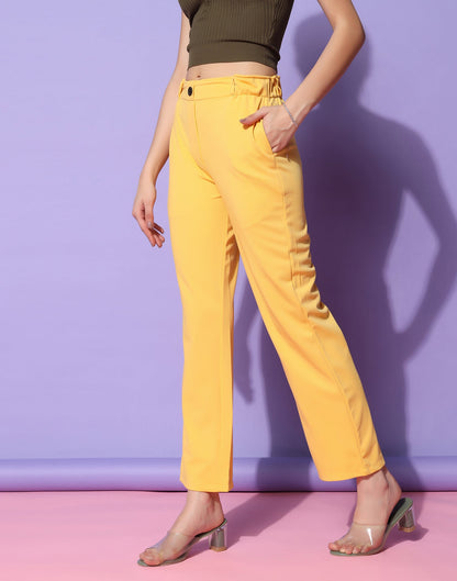 Yellow Trouser Pant | Sudathi