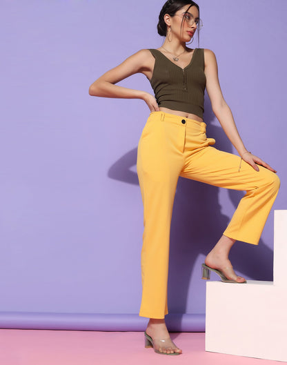 Yellow Trouser Pant | Sudathi