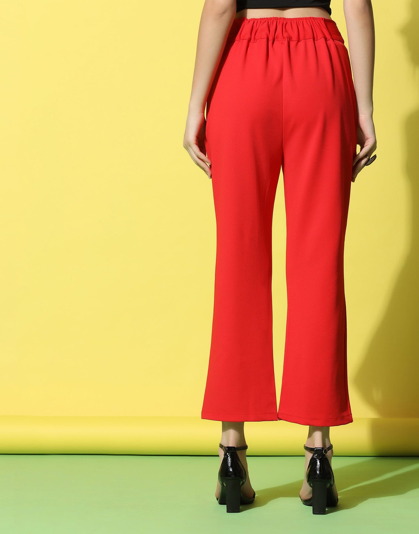 Red High Rise Trouser | Sudathi