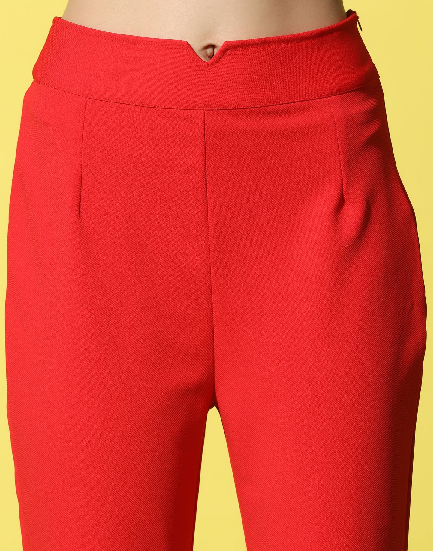 Red High Rise Trouser | Sudathi