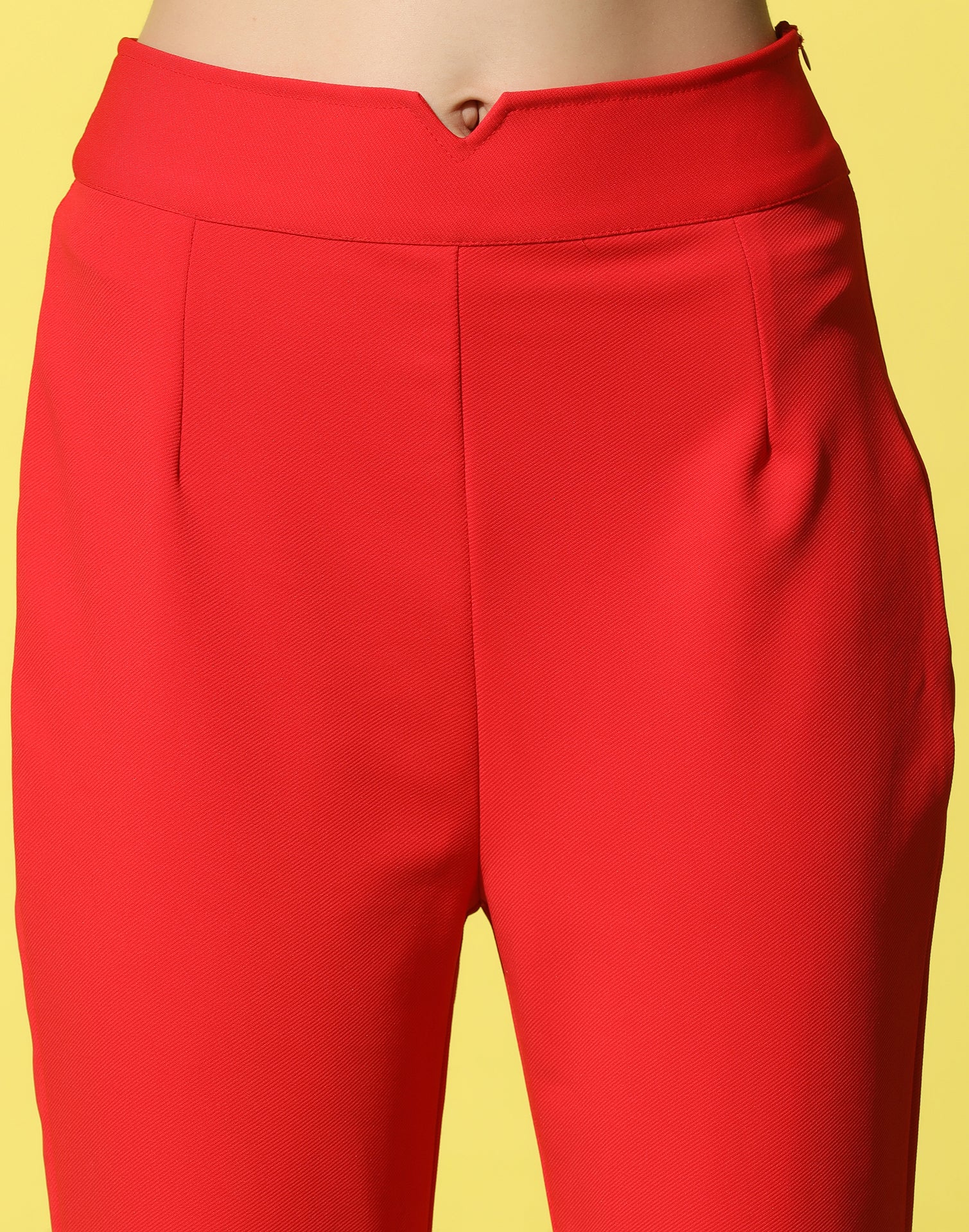 Red High Rise Trouser | Sudathi