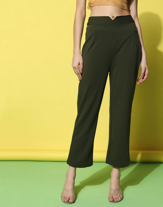 Green High Rise Trouser | Sudathi