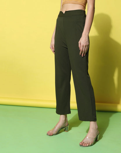 Green High Rise Trouser | Sudathi