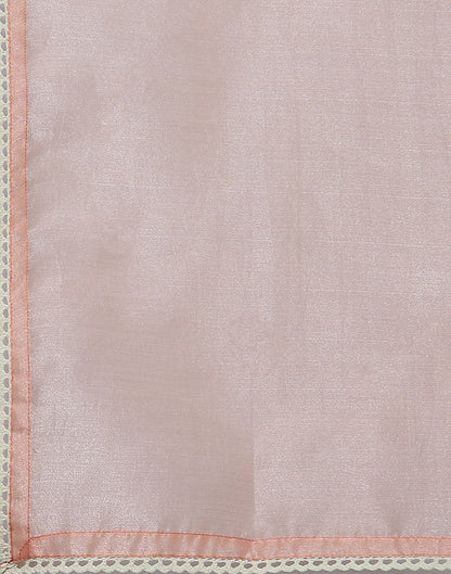 Peach Silk Kurti With Pant And Dupatta | Leemboodi