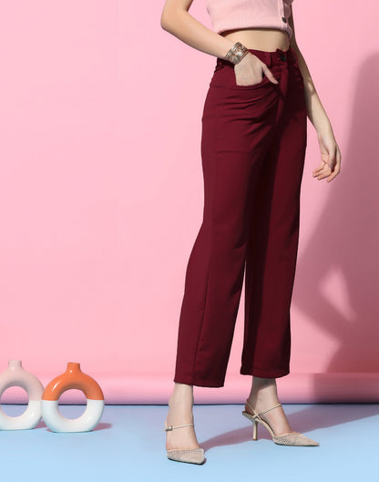 Maroon Trouser Pant | Sudathi