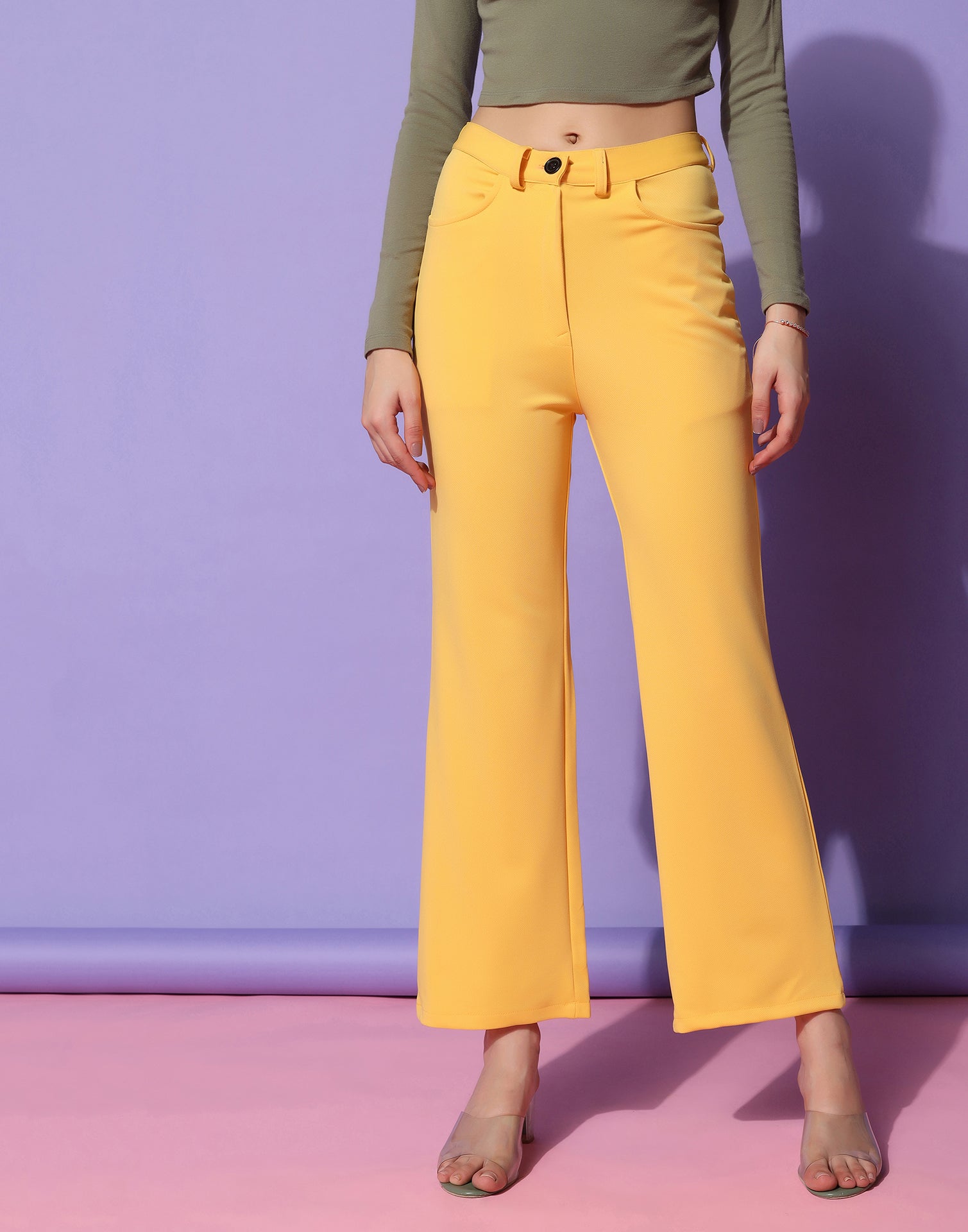 Yellow Trouser Pant | Sudathi