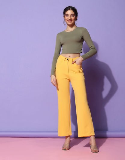 Yellow Trouser Pant | Sudathi