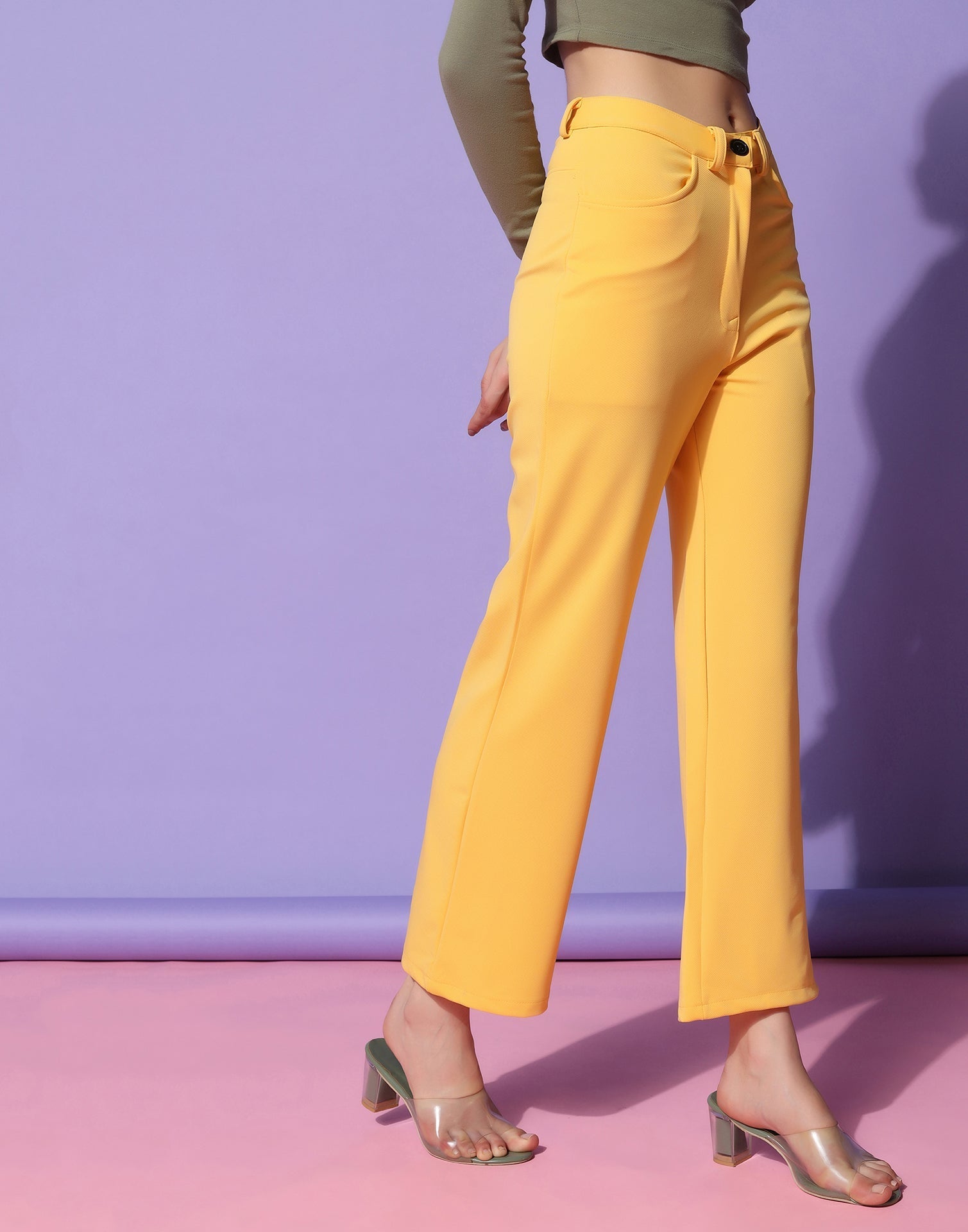 Yellow Trouser Pant | Sudathi
