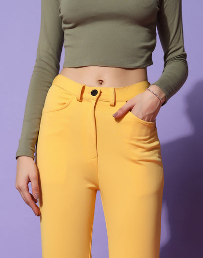 Yellow Trouser Pant | Sudathi