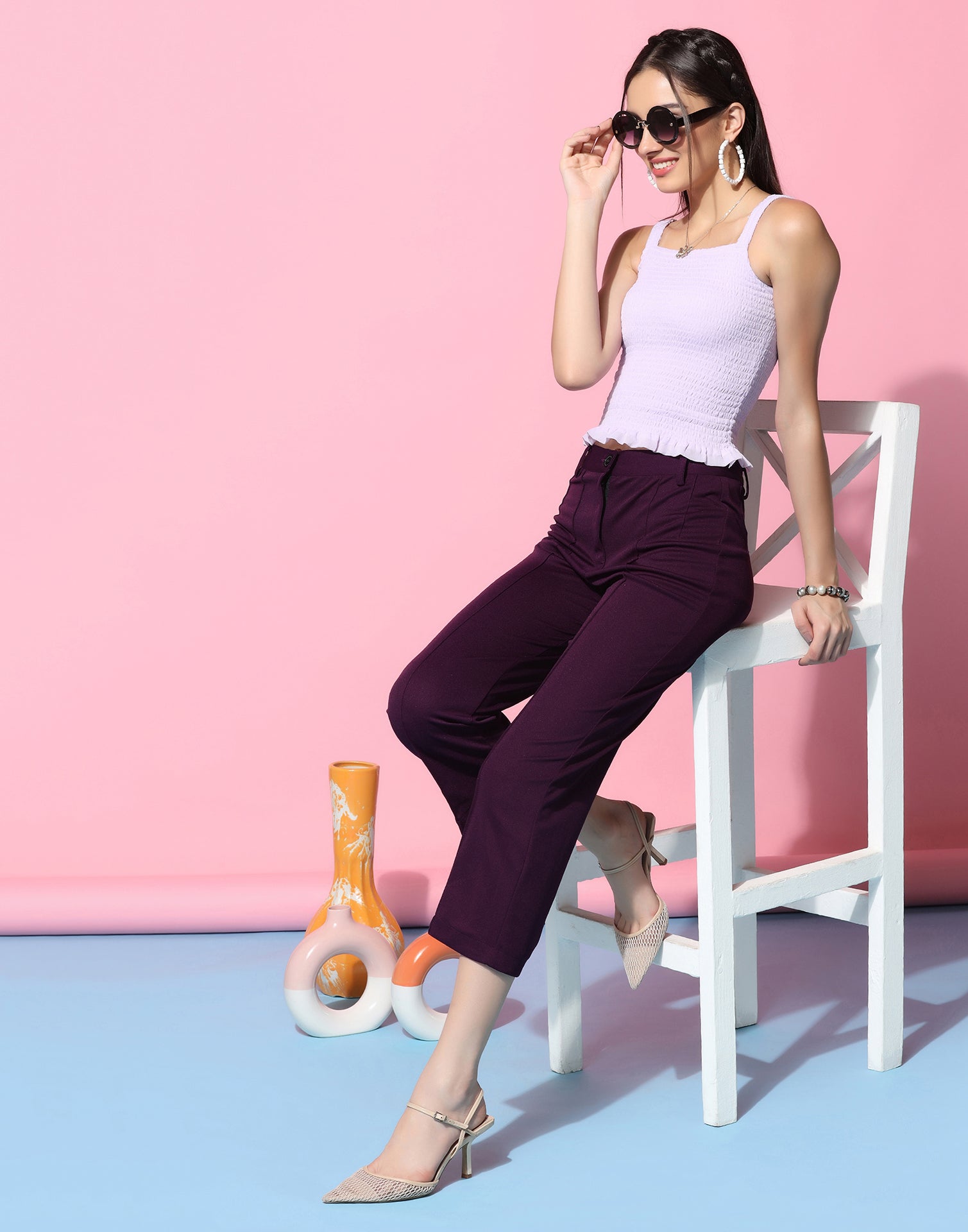 Wine Trouser Pant | Sudathi