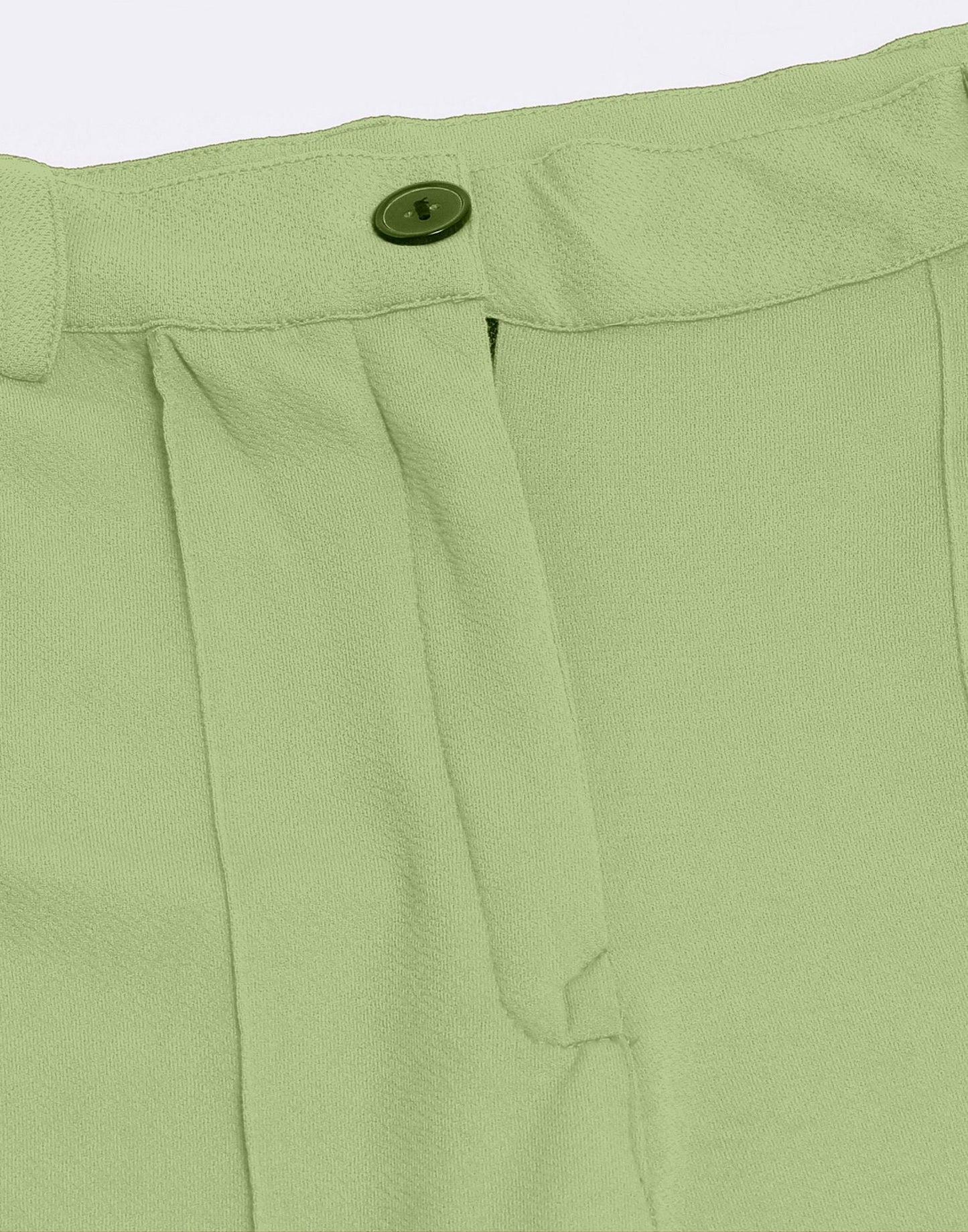 Pista Green Pin Tuck Straight Fit Trouser | Sudathi