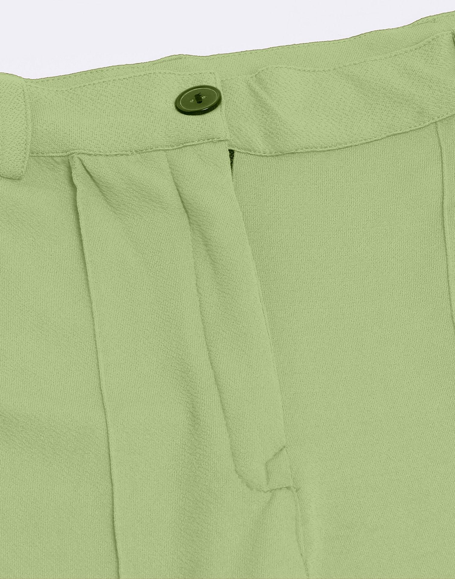 Pista Green Pin Tuck Straight Fit Trouser | Sudathi