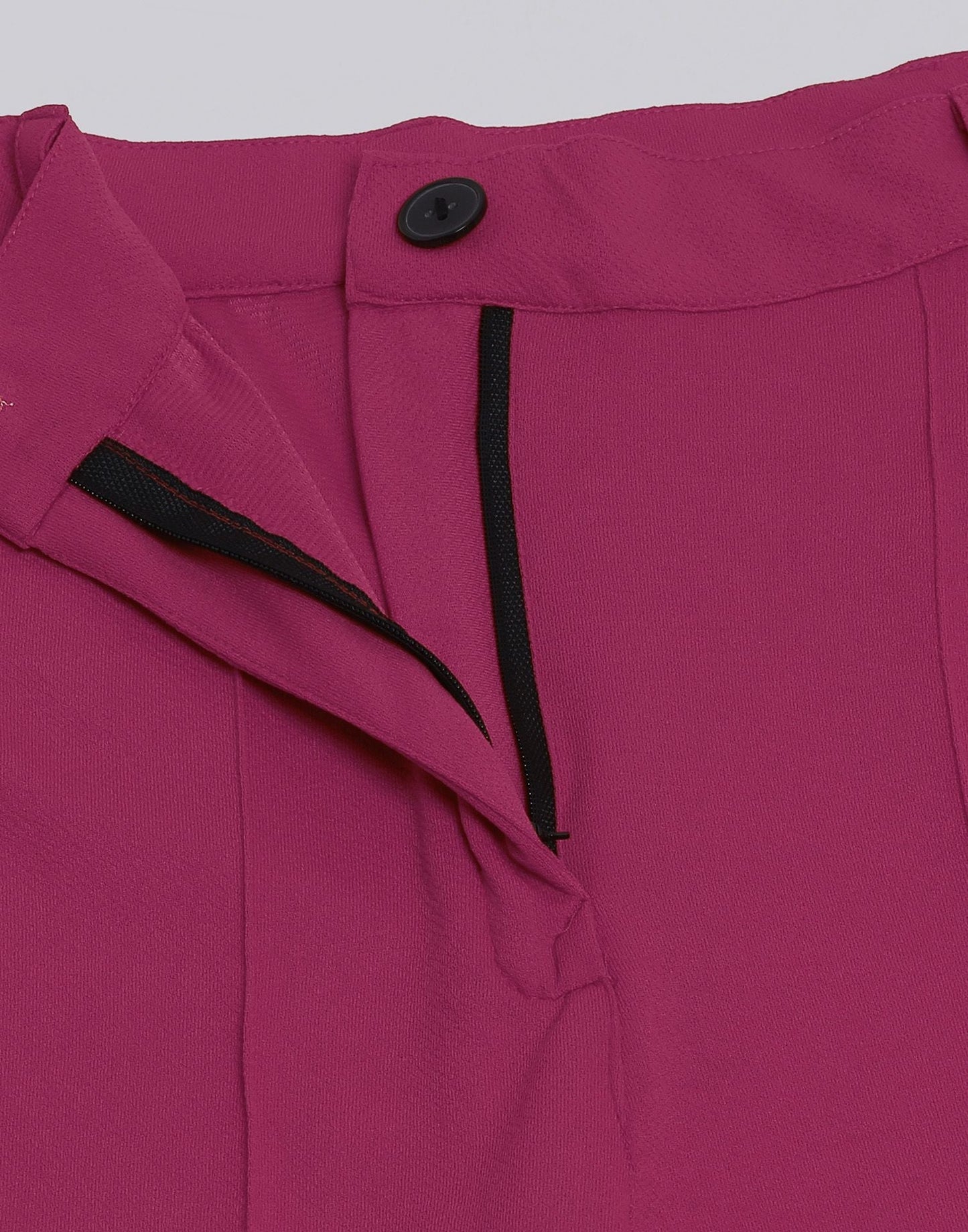 Fuchsia Pink Pin Tuck Straight Fit Trouser | Sudathi