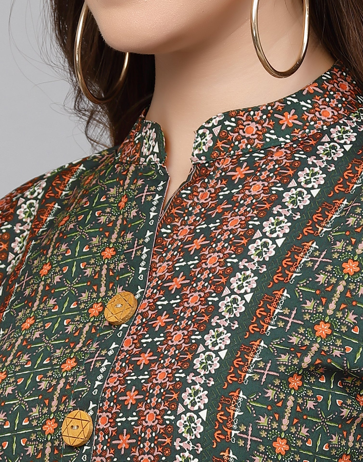 Multicoloured Polyester Fit & Flare Top | Leemboodi