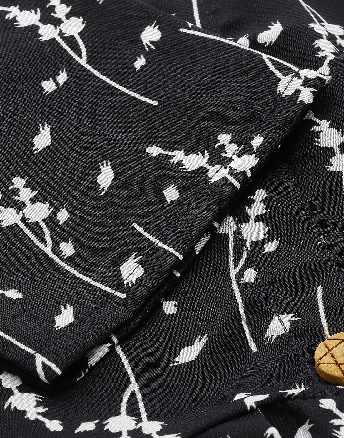 Black Polyester Fit & Flare Top | Leemboodi