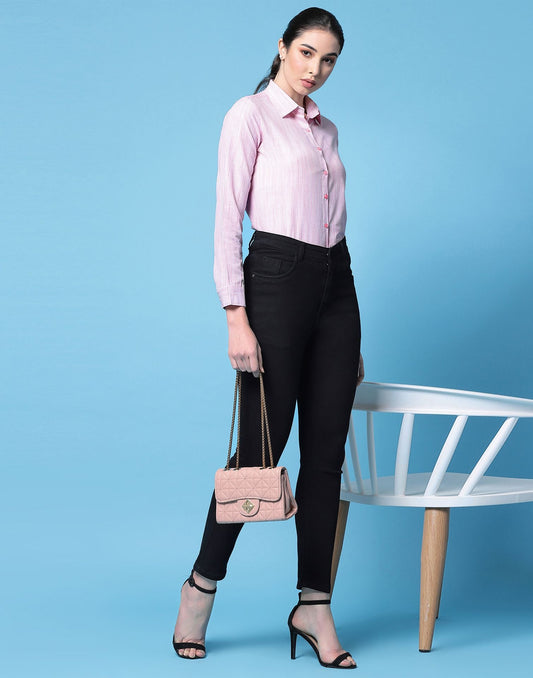 Pink Woven Cotton Shirt