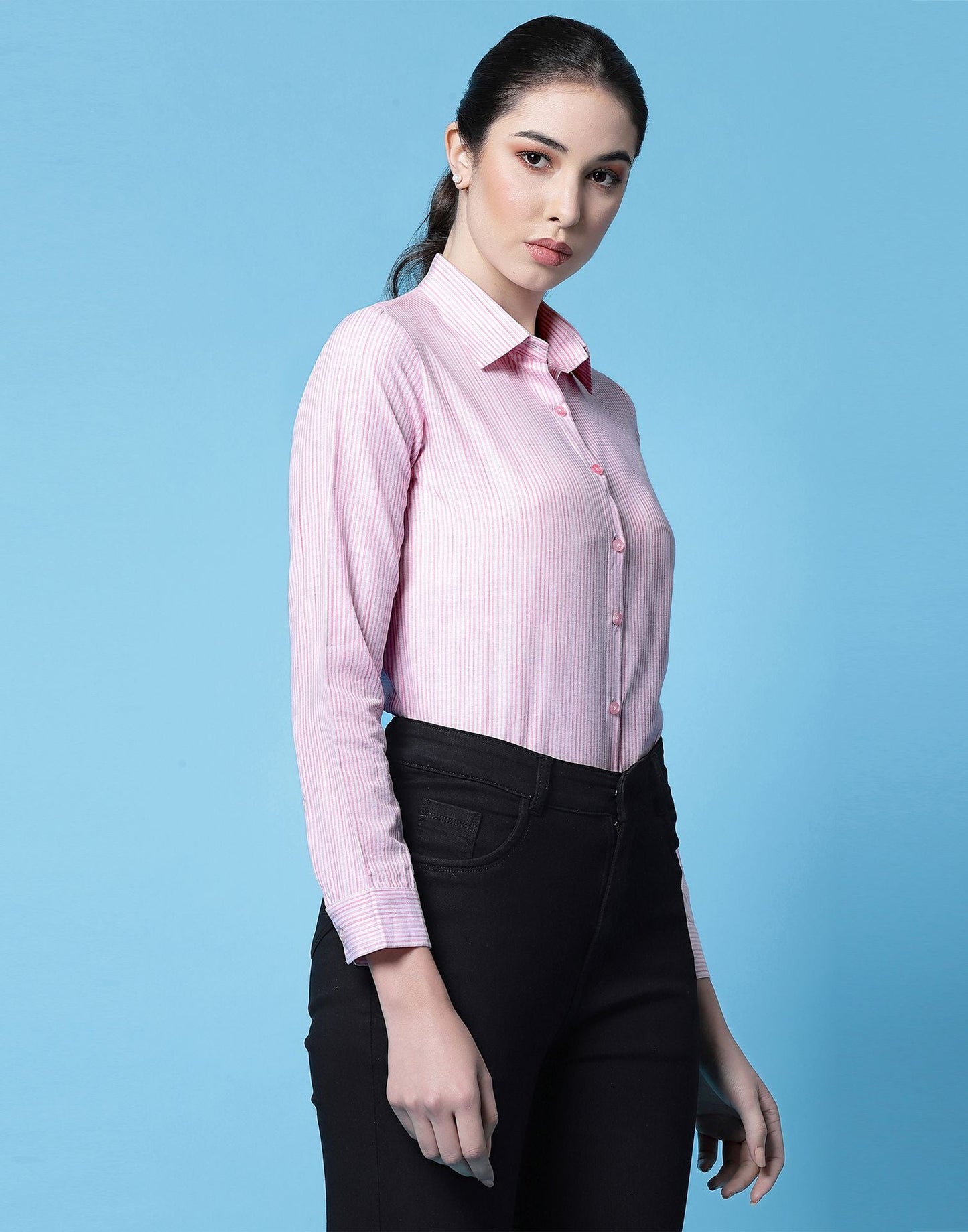 Pink Woven Cotton Shirt