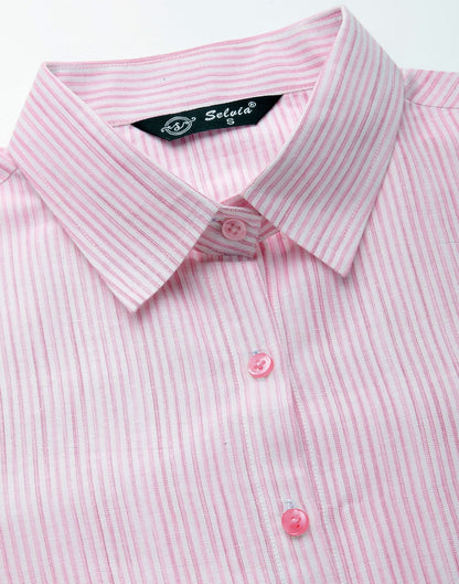 Pink Woven Cotton Shirt