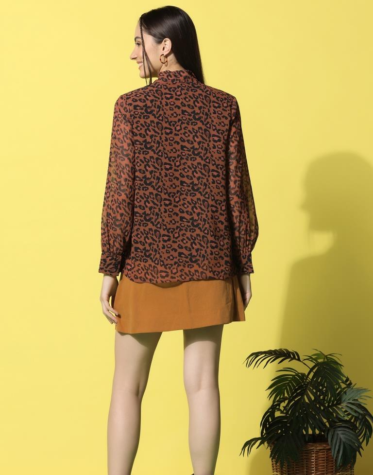 Brown Printed Top | Sudathi