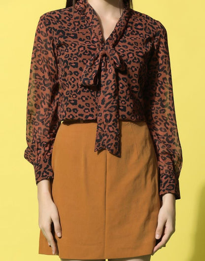 Brown Printed Top | Sudathi