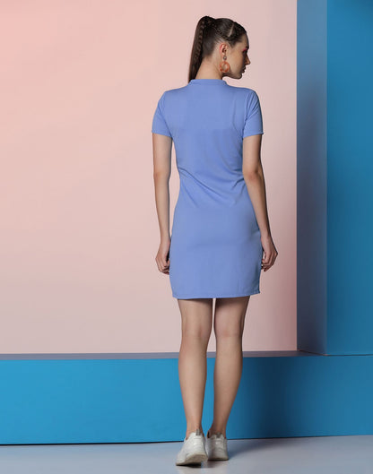Blue Colour Block Bodycon Dress | Sudathi