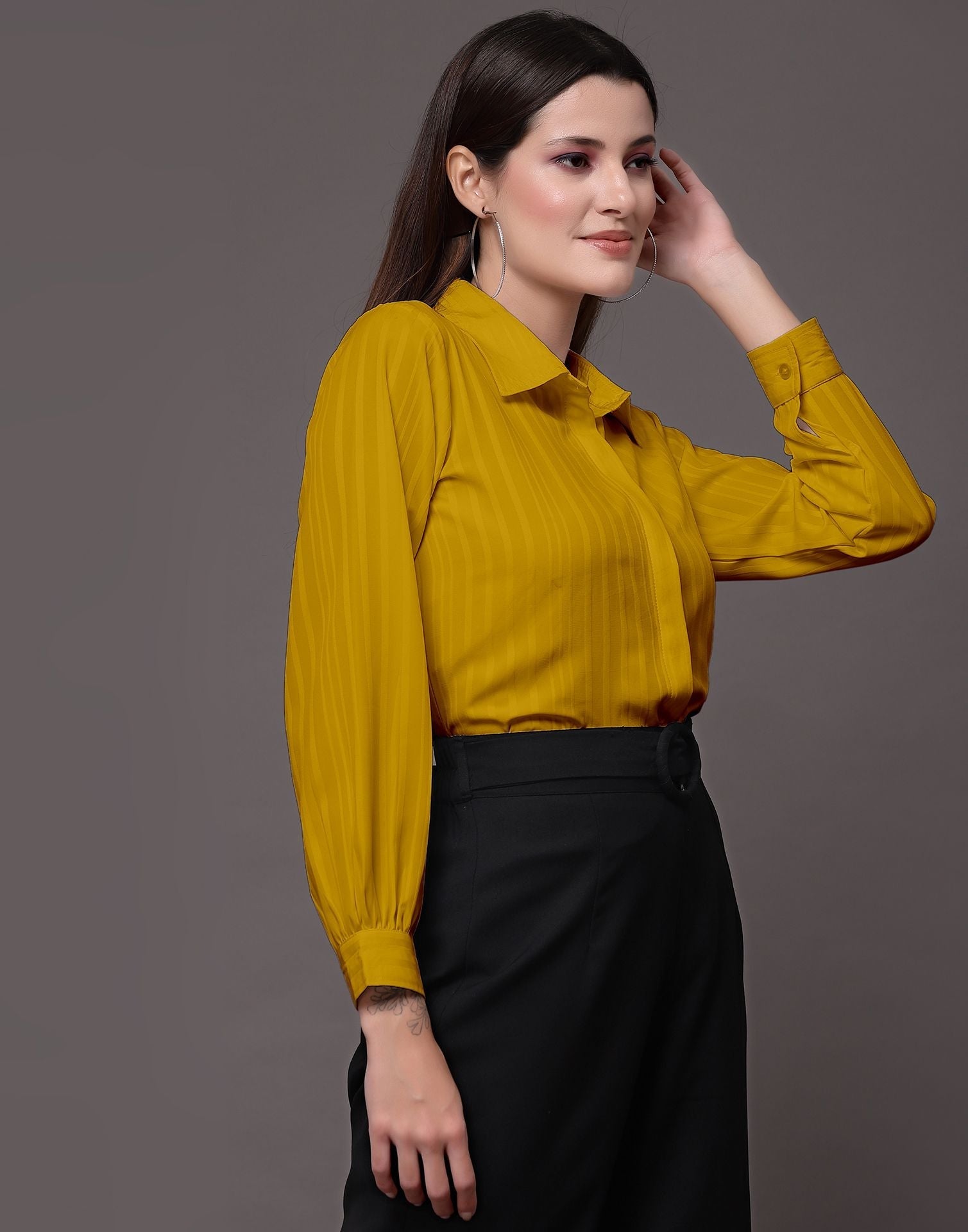 Yellow Woven  Shirt | Sudathi