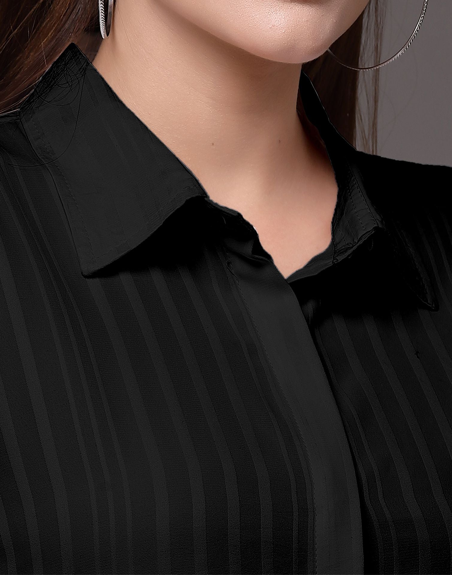 Black Woven  Shirt | Sudathi