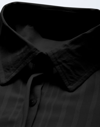 Black Woven  Shirt | Sudathi