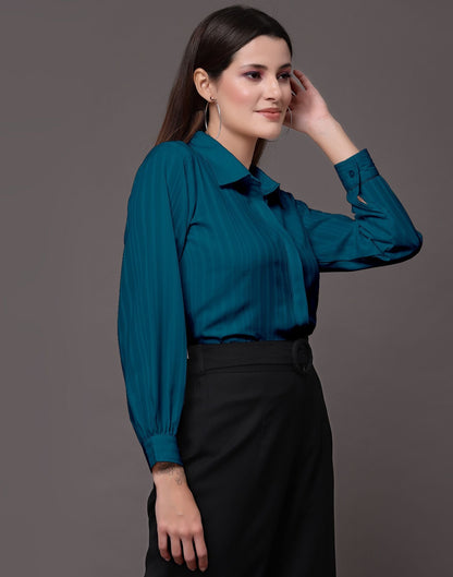 Teal Woven  Shirt | Sudathi