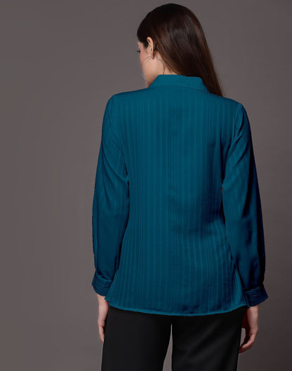 Teal Woven  Shirt | Sudathi