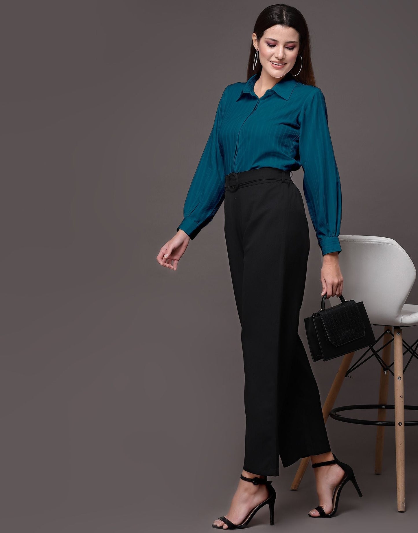 Teal Woven  Shirt | Sudathi