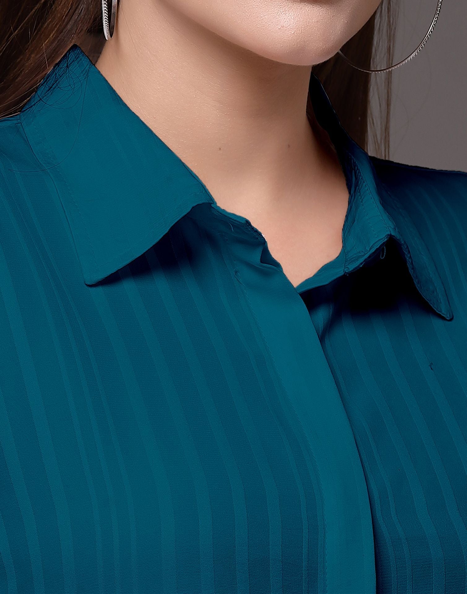 Teal Woven  Shirt | Sudathi