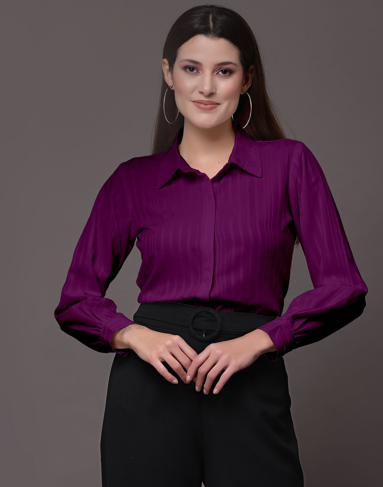 Wine Woven  Shirt | Sudathi