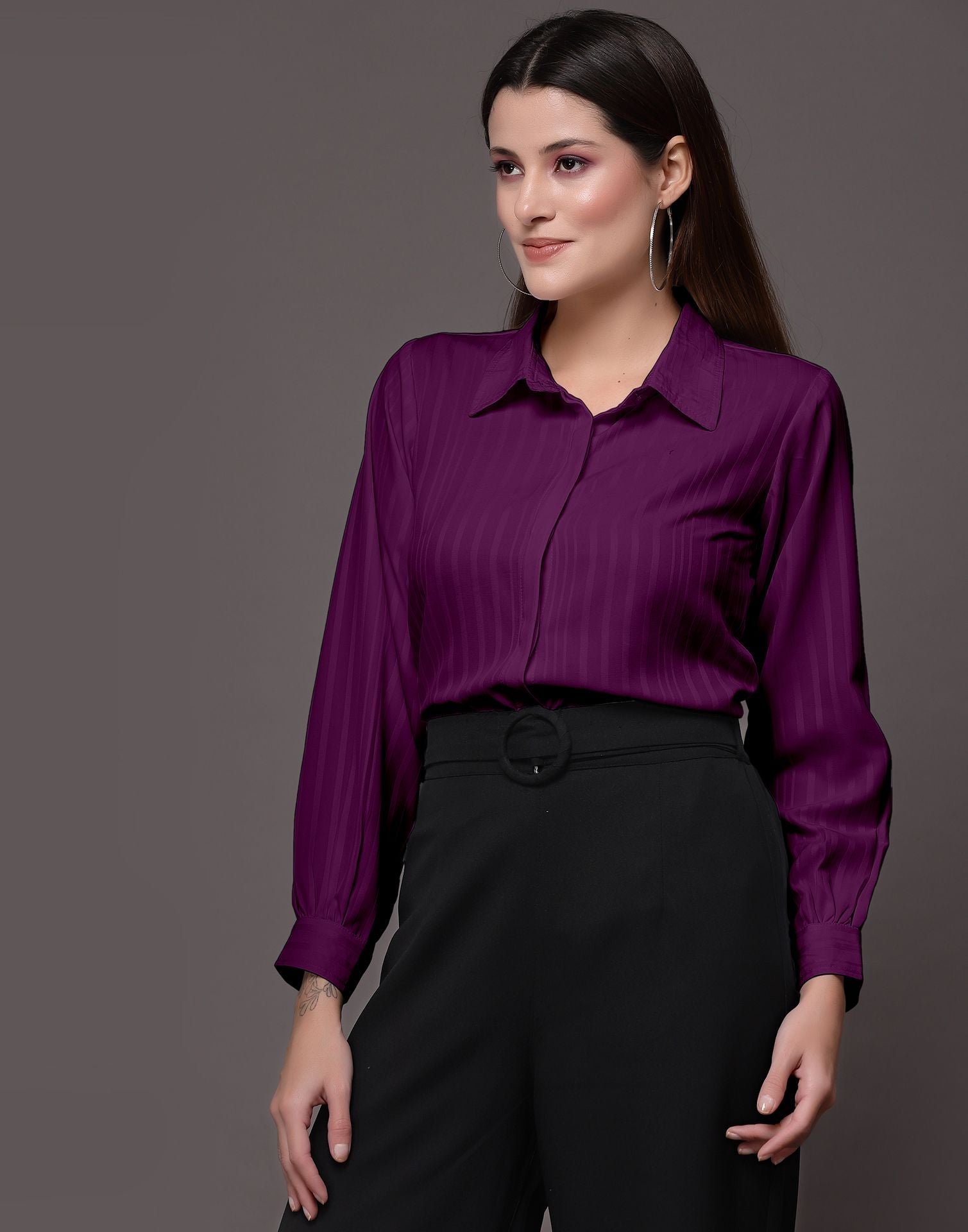 Wine Woven  Shirt | Sudathi