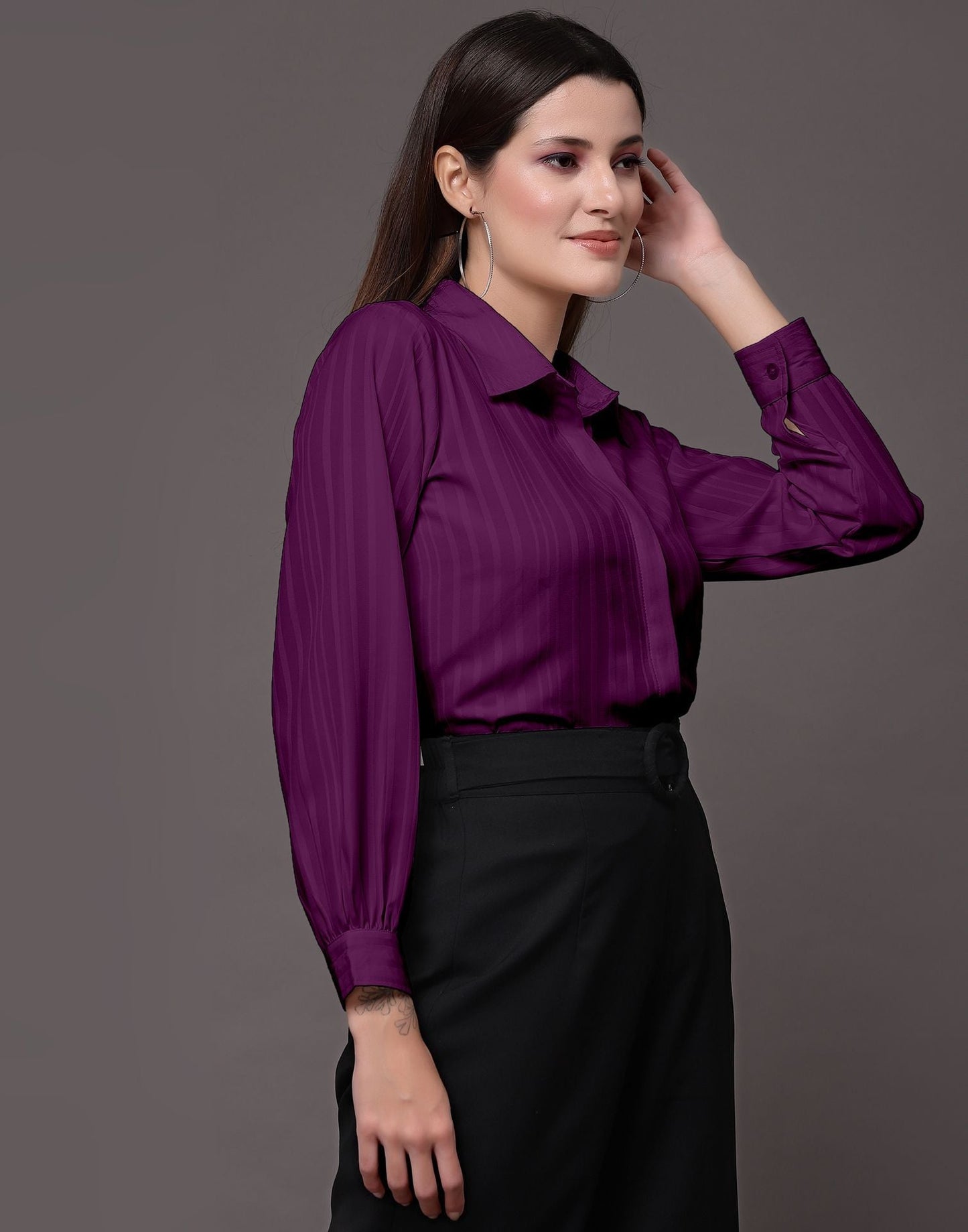 Wine Woven  Shirt | Sudathi