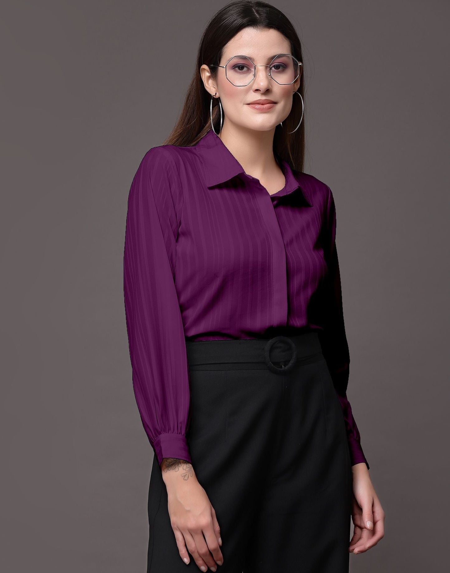 Wine Woven  Shirt | Sudathi