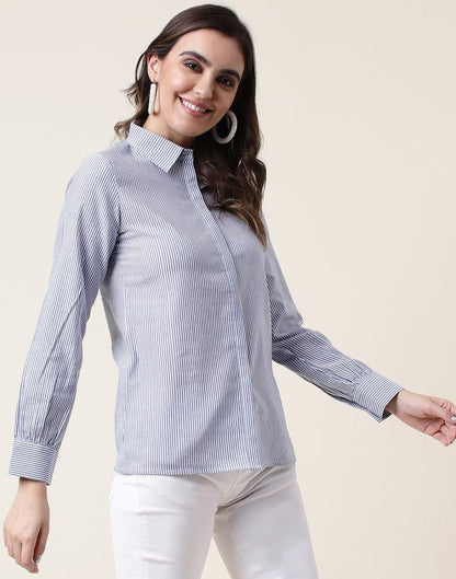 White Cotton Woven Shirt | Sudathi