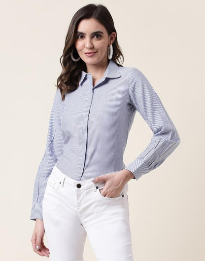 White Cotton Woven Shirt | Sudathi